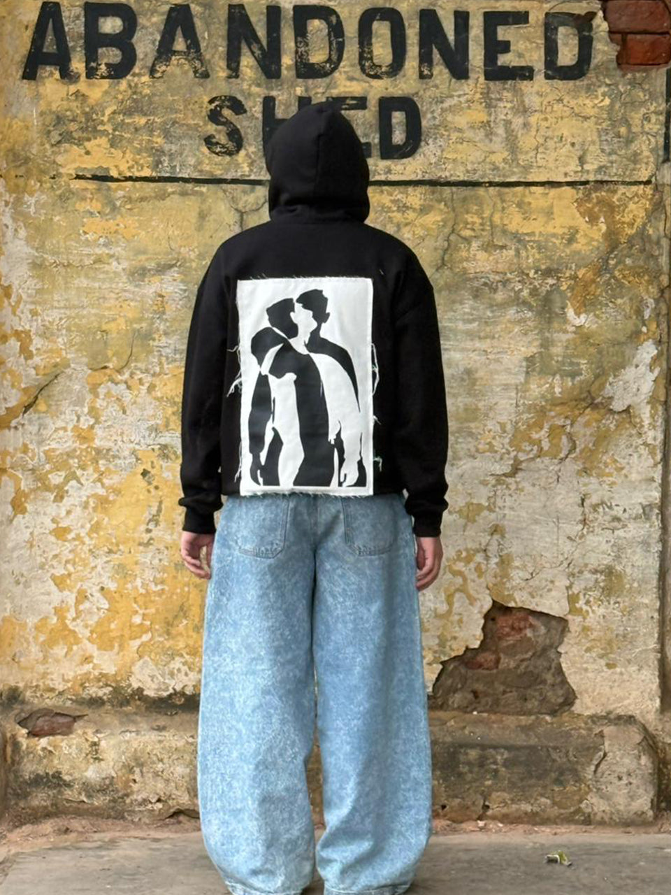 Oversized Graphic Hoodie (Black)